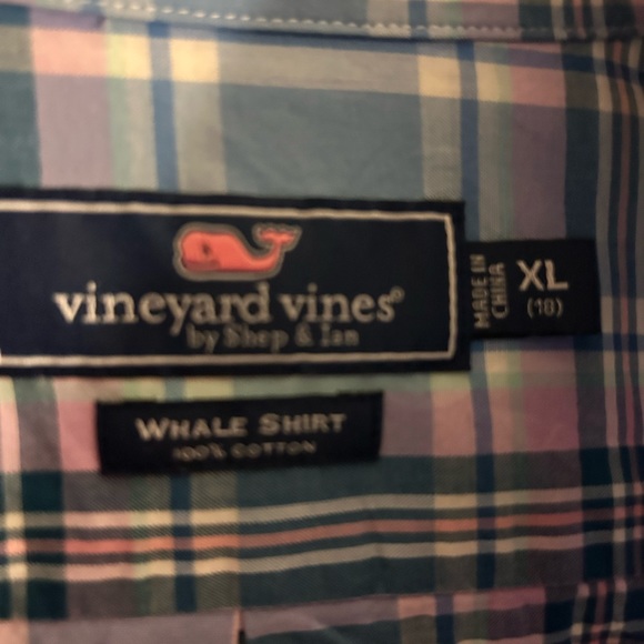 Vineyard Vines boys pastel plaid button down size xl 18 - Picture 4 of 4